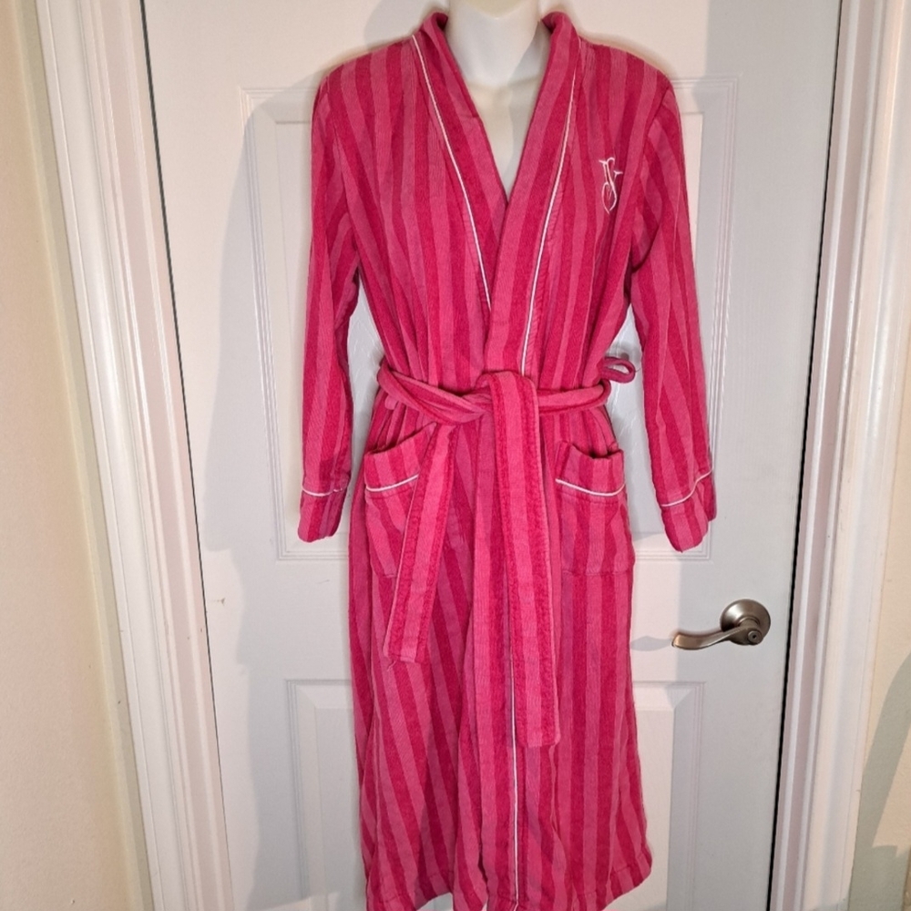 Victoria's Secret Pink Striped Bathrobe